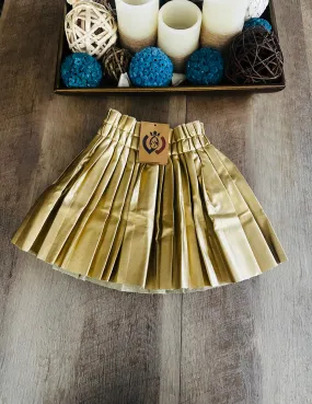 Gold pleated skirt