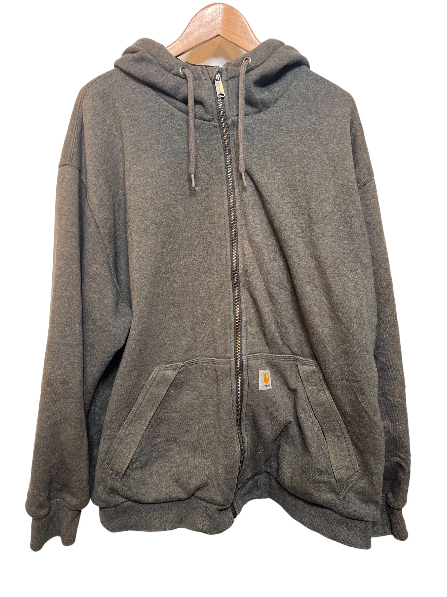 Grey Carhartt Zipped Hoodie (Size XXL)