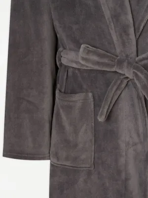 Grey Fleece Dressing Gown | Men | George at ASDA