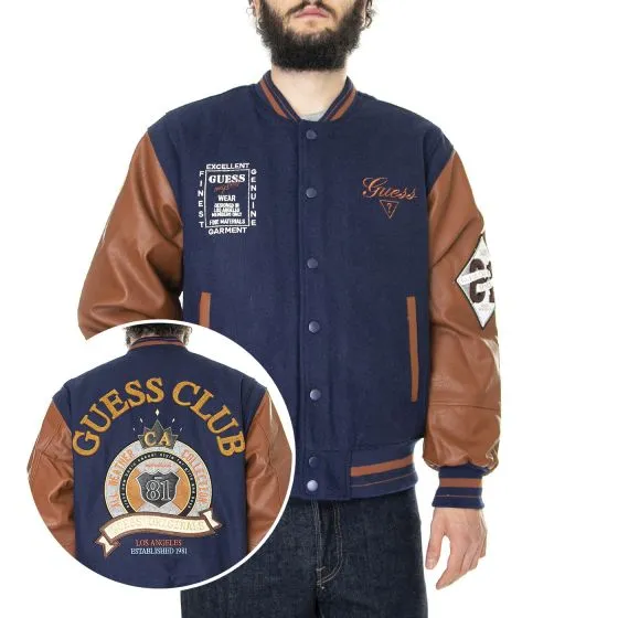 GUESS ORIGINALS M' Go Club Varsity Jacket Daring Ocean