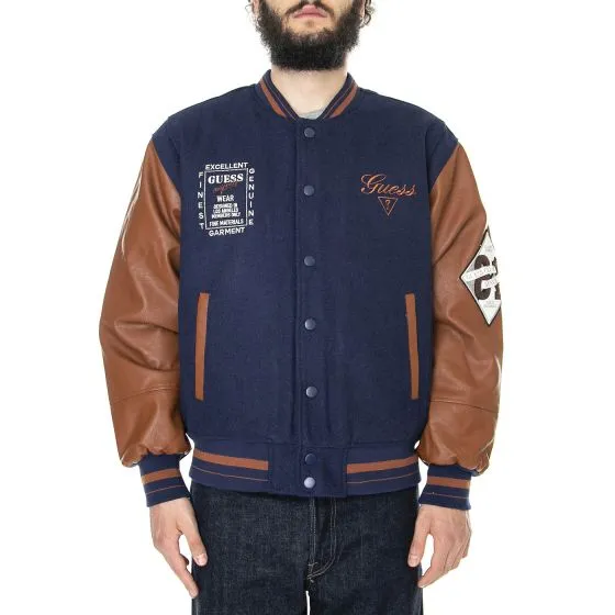 GUESS ORIGINALS M' Go Club Varsity Jacket Daring Ocean