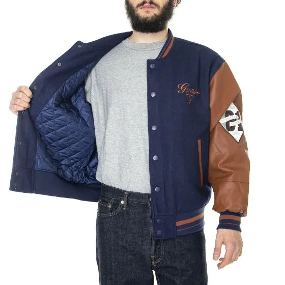 GUESS ORIGINALS M' Go Club Varsity Jacket Daring Ocean