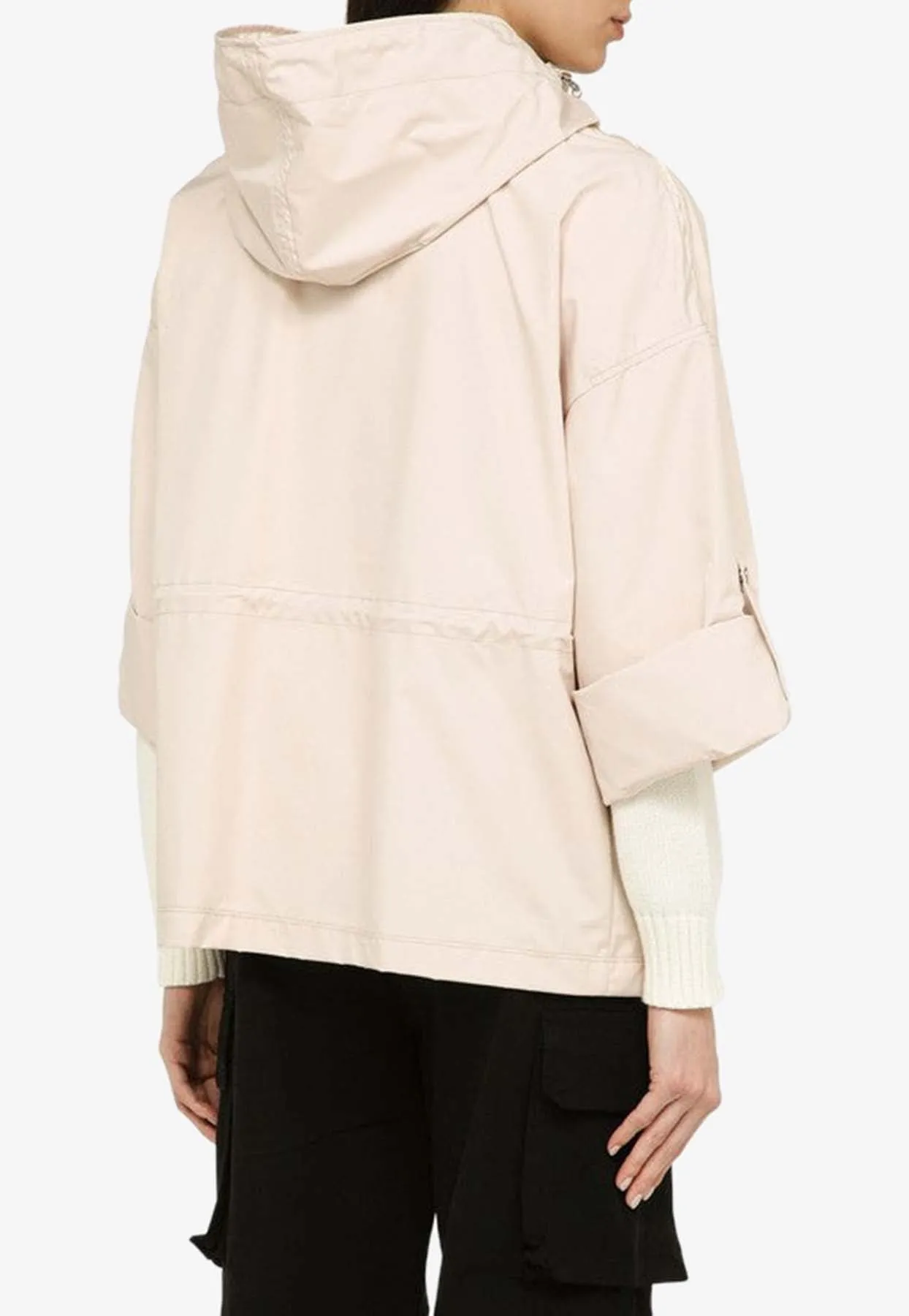Hailee Hooded Jacket in Tech Fabric