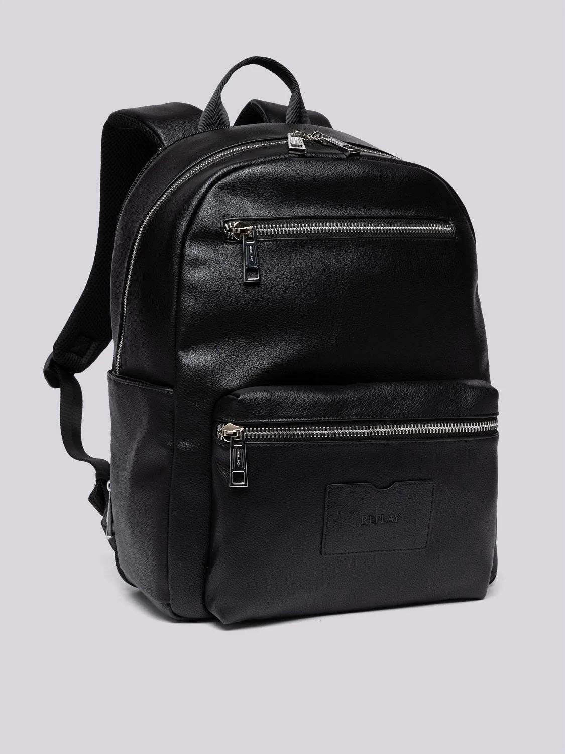 HAMMERED-EFFECT PU BACKPACK