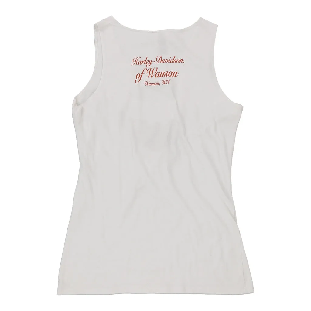 Harley Davidson Graphic Vest - XL White Cotton