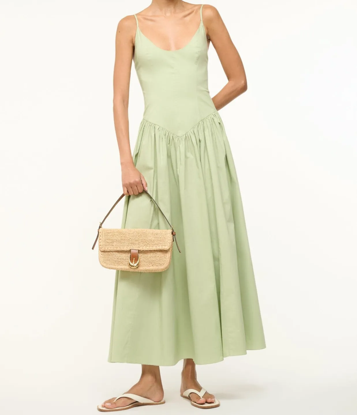 Harlow Raffia Shoulder Bag in Natural Tan