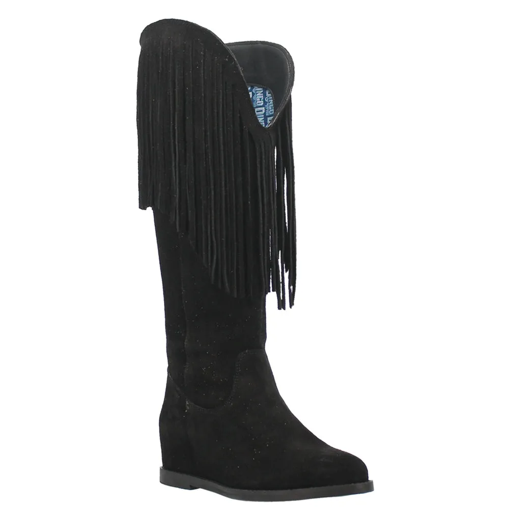 Hassie Fringe Round Toe Pull On Boots
