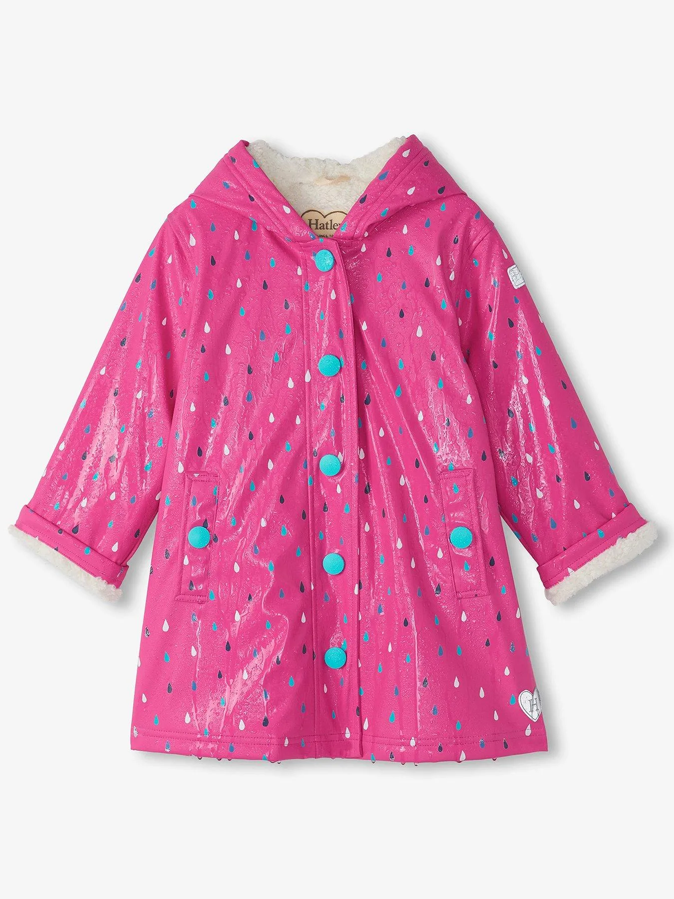 Hatley Hatley Girls Tiny Drops Colout Change Sherpa Lined Cosy Jacket