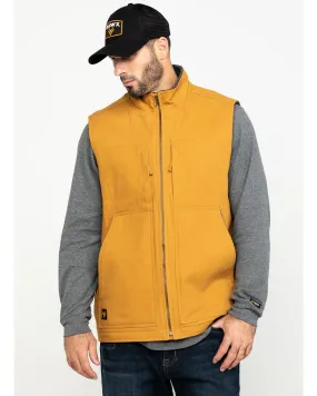 Hawx Men's Khaki Canvas Sherpa Lined Work Vest