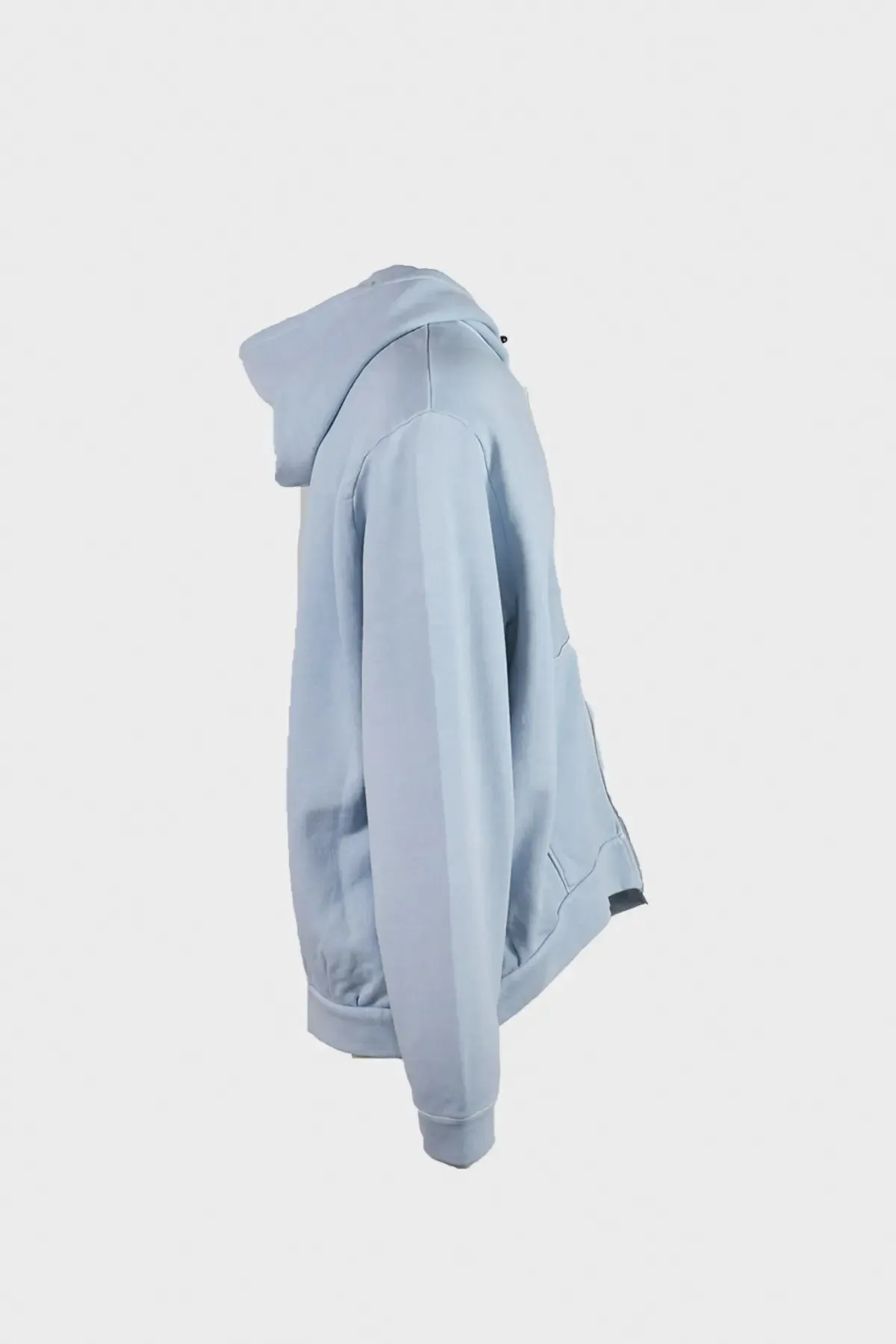 Heavy Sweat Jersey Zip Hoodie - Light Blue