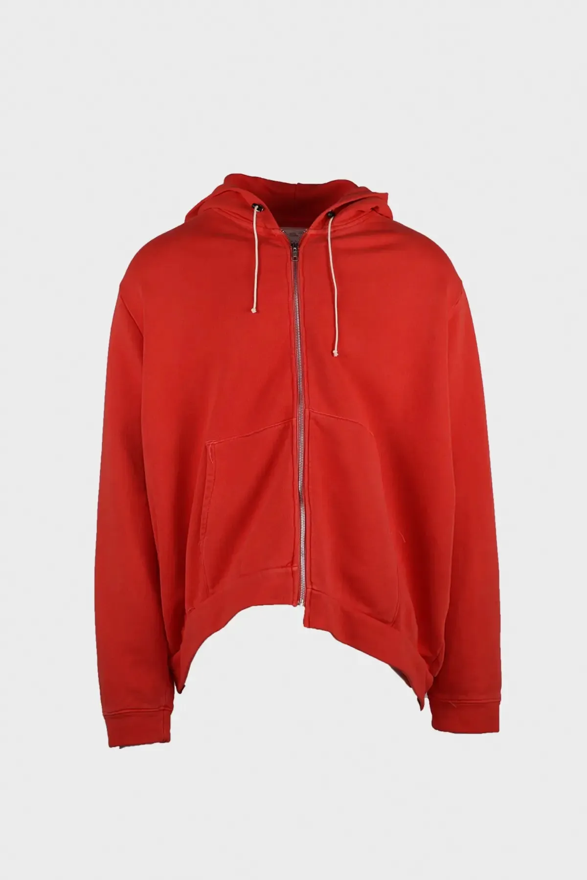 Heavy Sweat Jersey Zip Hoodie - Red Old Dye