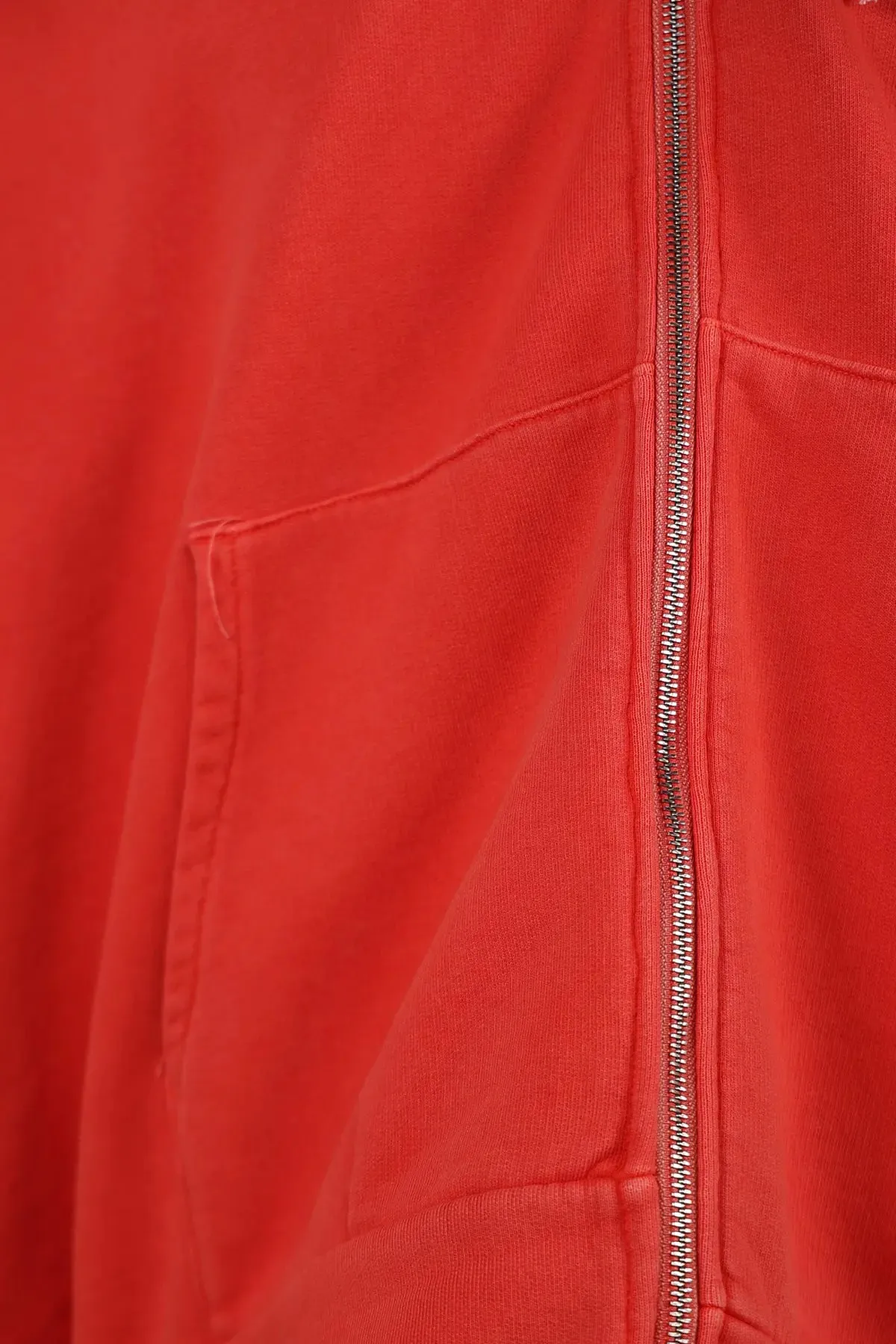 Heavy Sweat Jersey Zip Hoodie - Red Old Dye