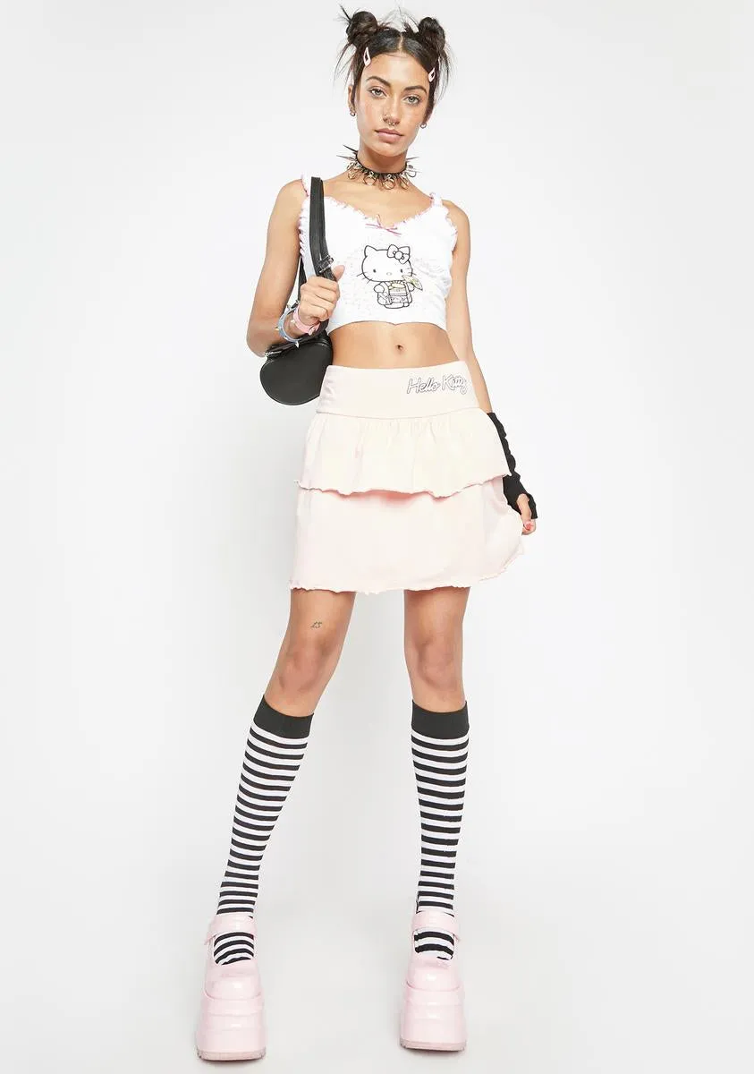 Hello Kitty Ruffled Mini Skirt-