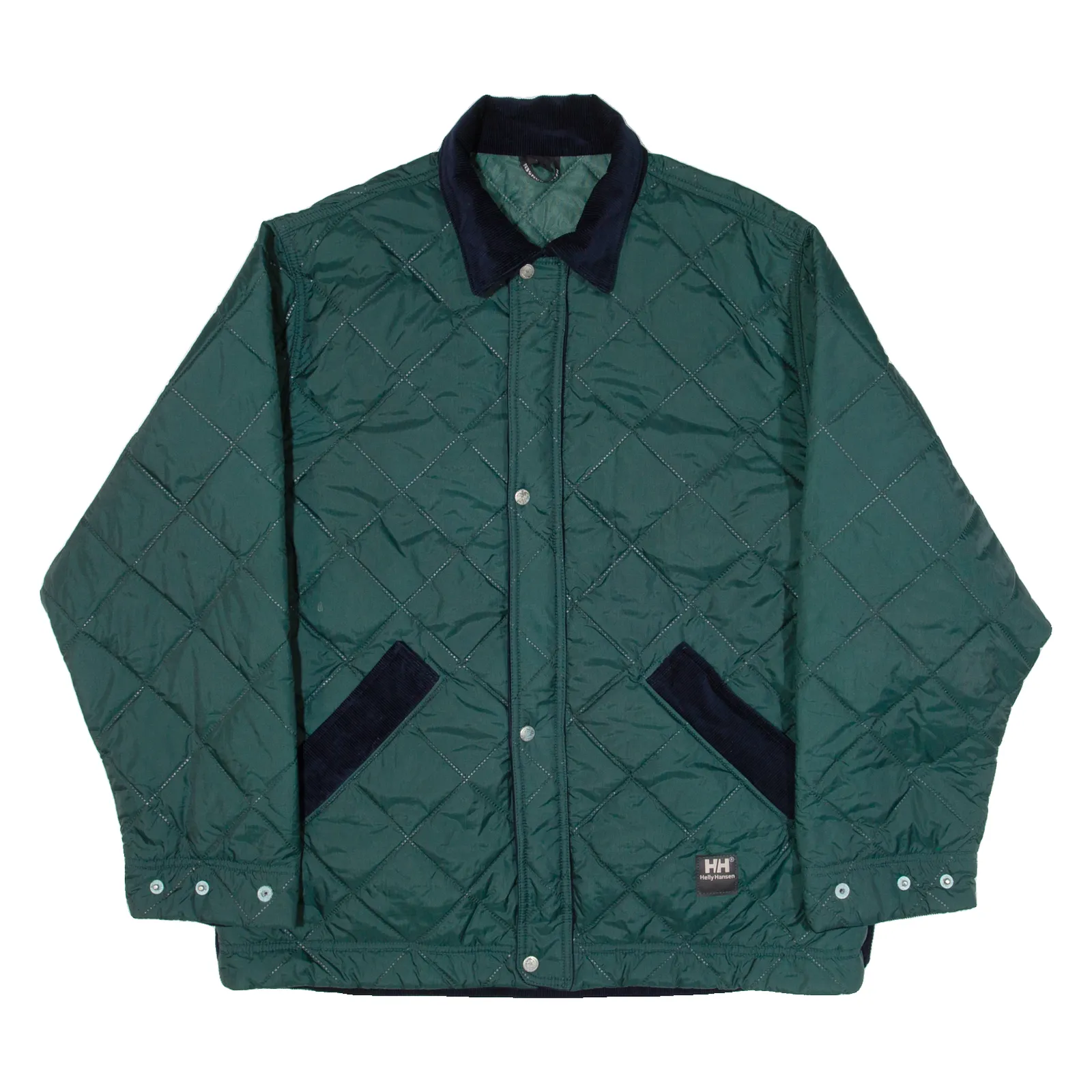 HELLY HANSEN Mens Quilted Jacket Green 90s L