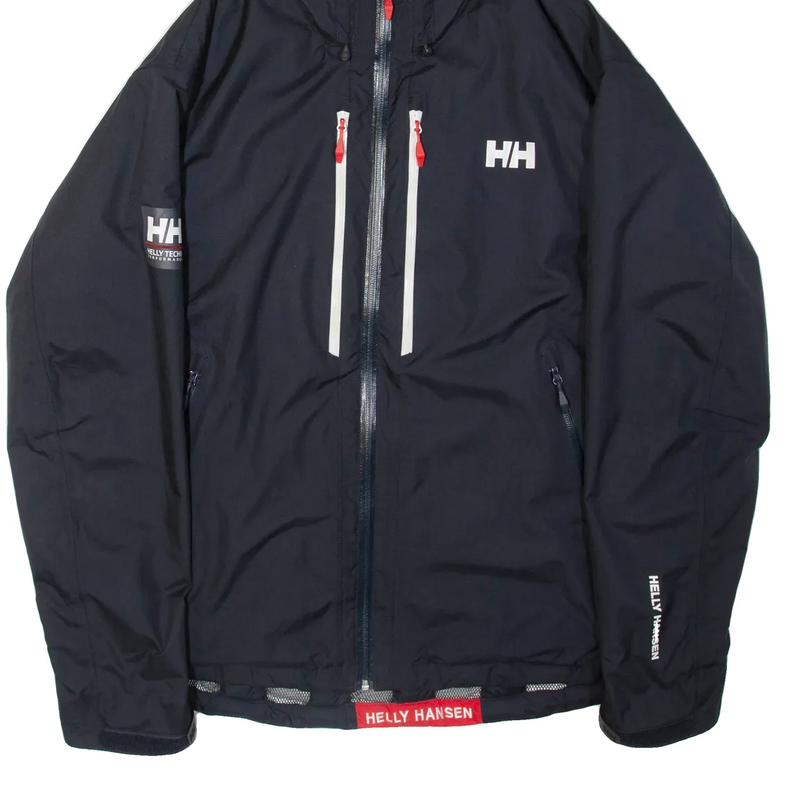 HELLY HANSEN Mens Rain Jacket Blue Hooded 2XL