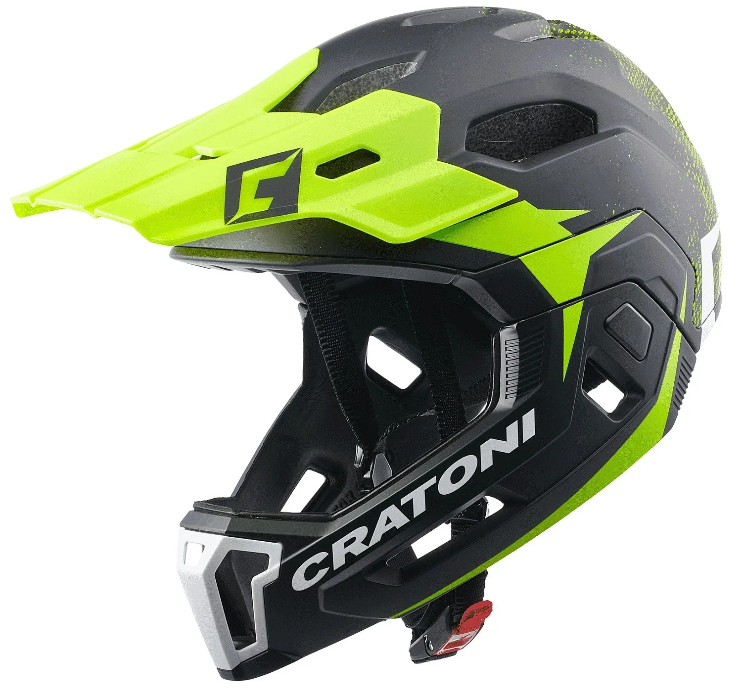 helmet Cratoni C-Maniac 2.0 MX - Black/Lime Matt
