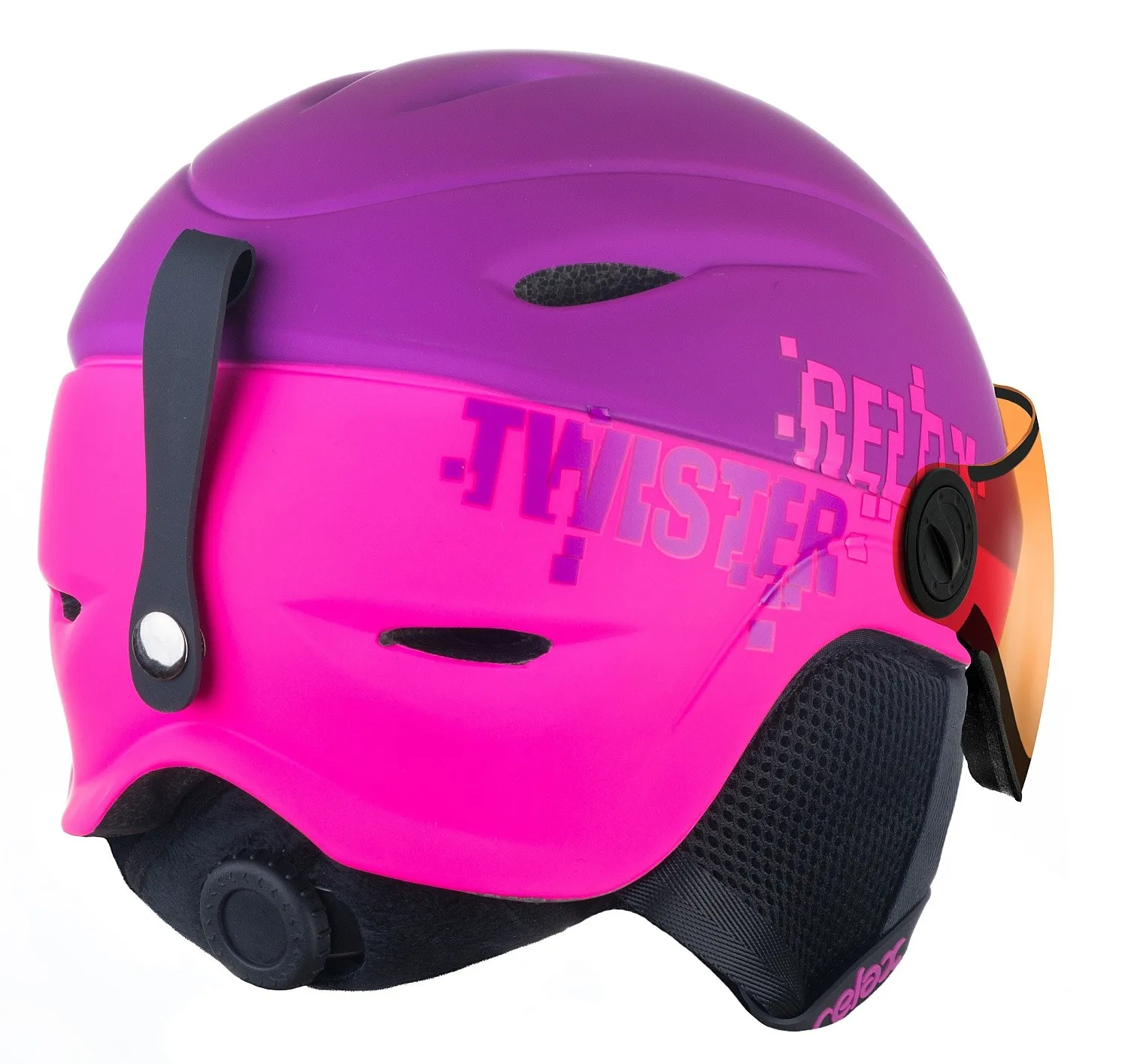 helmet Relax Twister Visor - RH27I/Matte Purple/Pink - girl´s