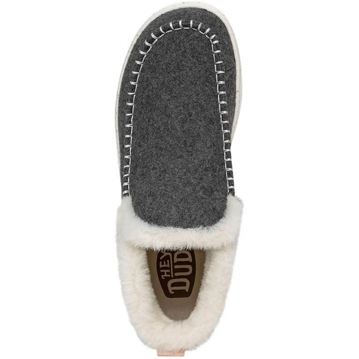 HEYDUDE Denny Wool Faux Shearling Boots Grey