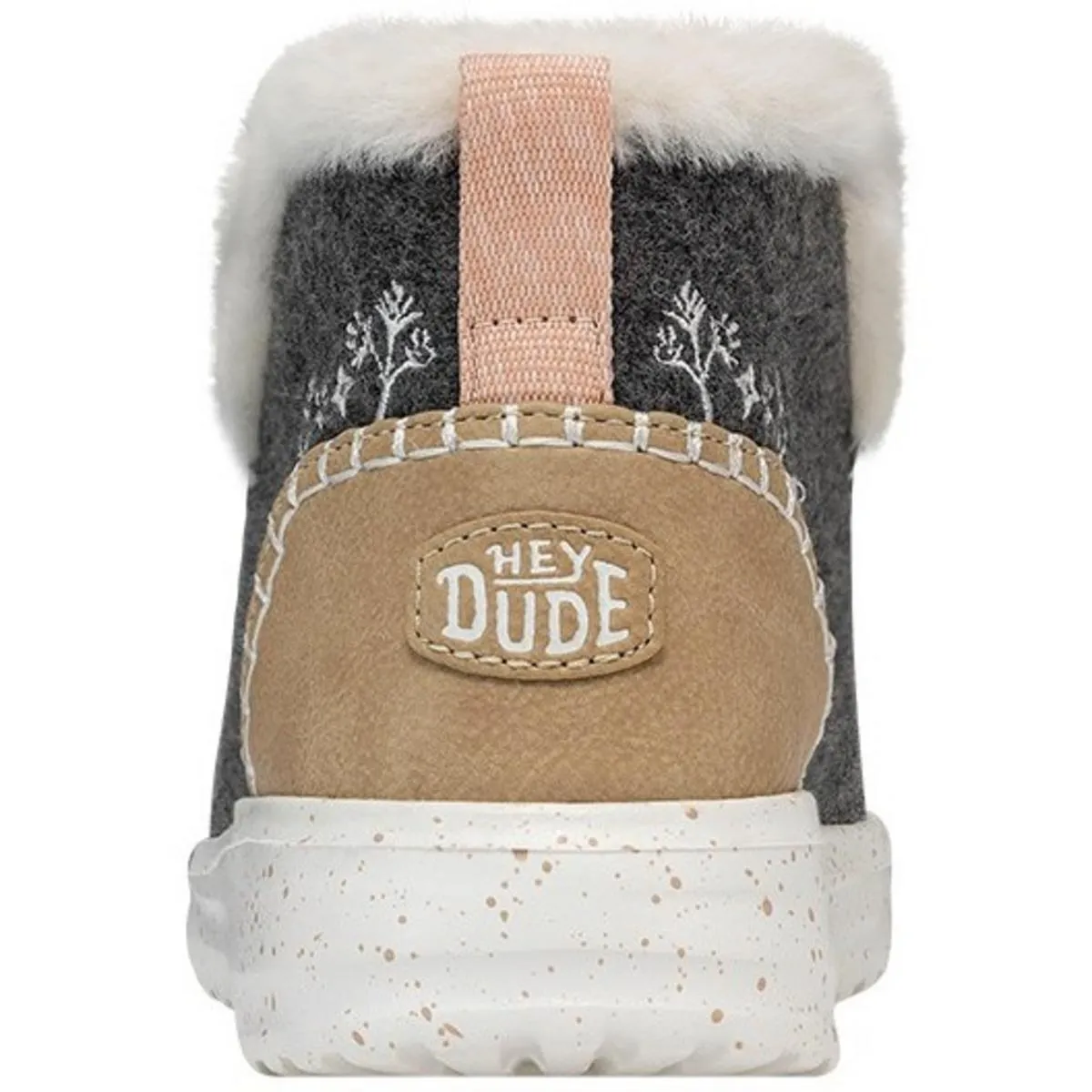 HEYDUDE Denny Wool Faux Shearling Boots Grey