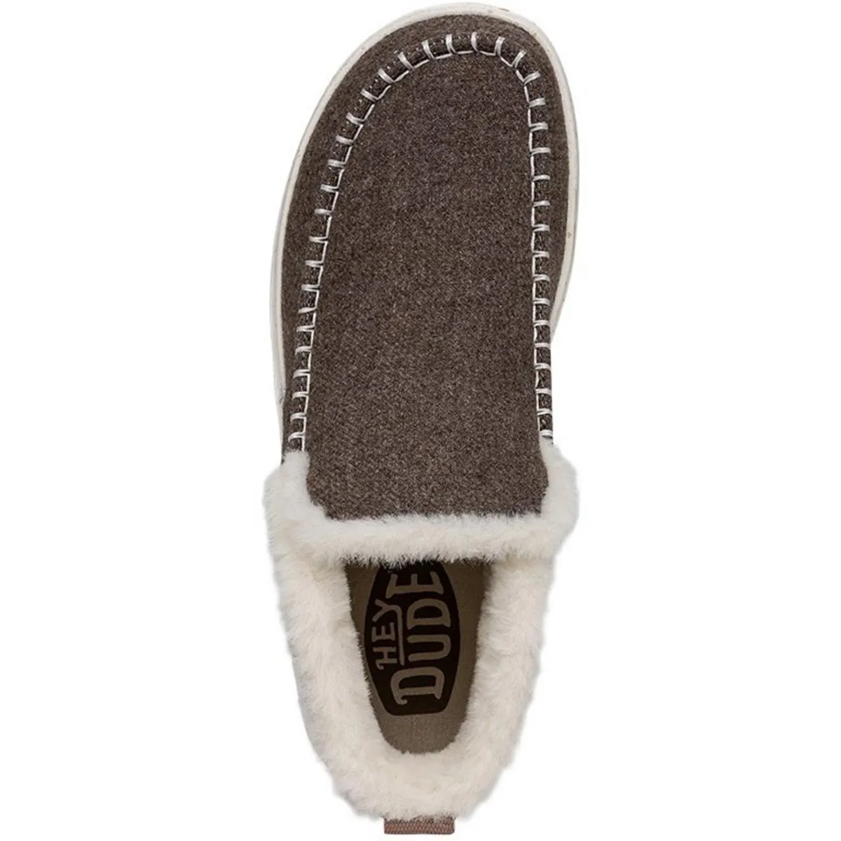 HEYDUDE Denny Wool Faux Shearling Boots Walnut