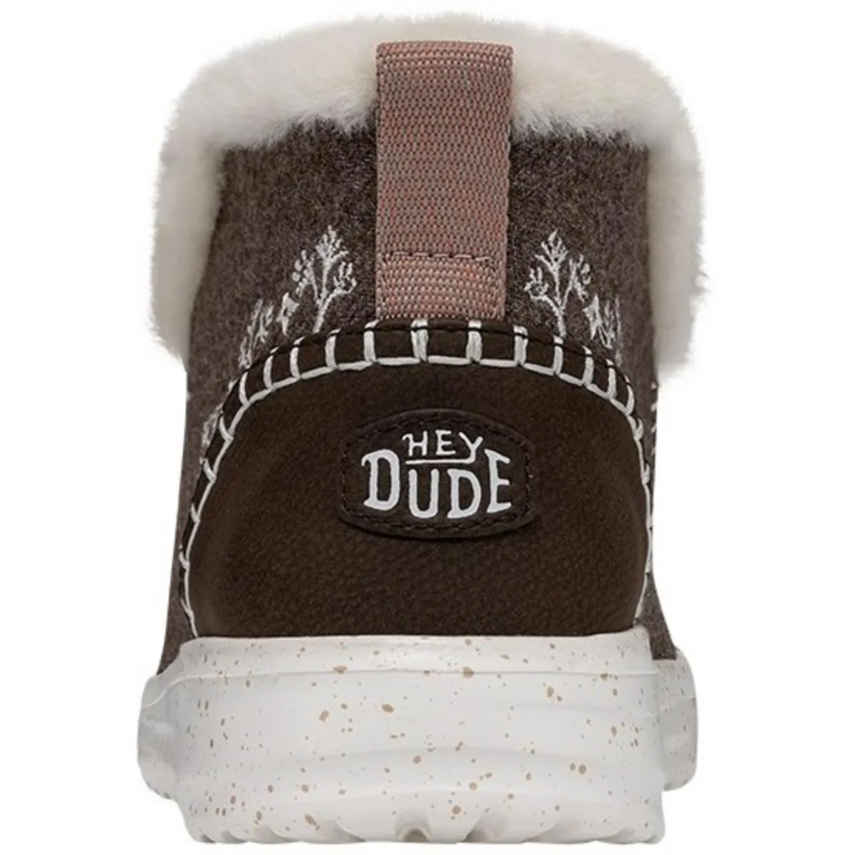 HEYDUDE Denny Wool Faux Shearling Boots Walnut