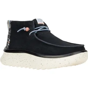 HEYDUDE Wendy Peak Hi Suede Ankle Boots Black