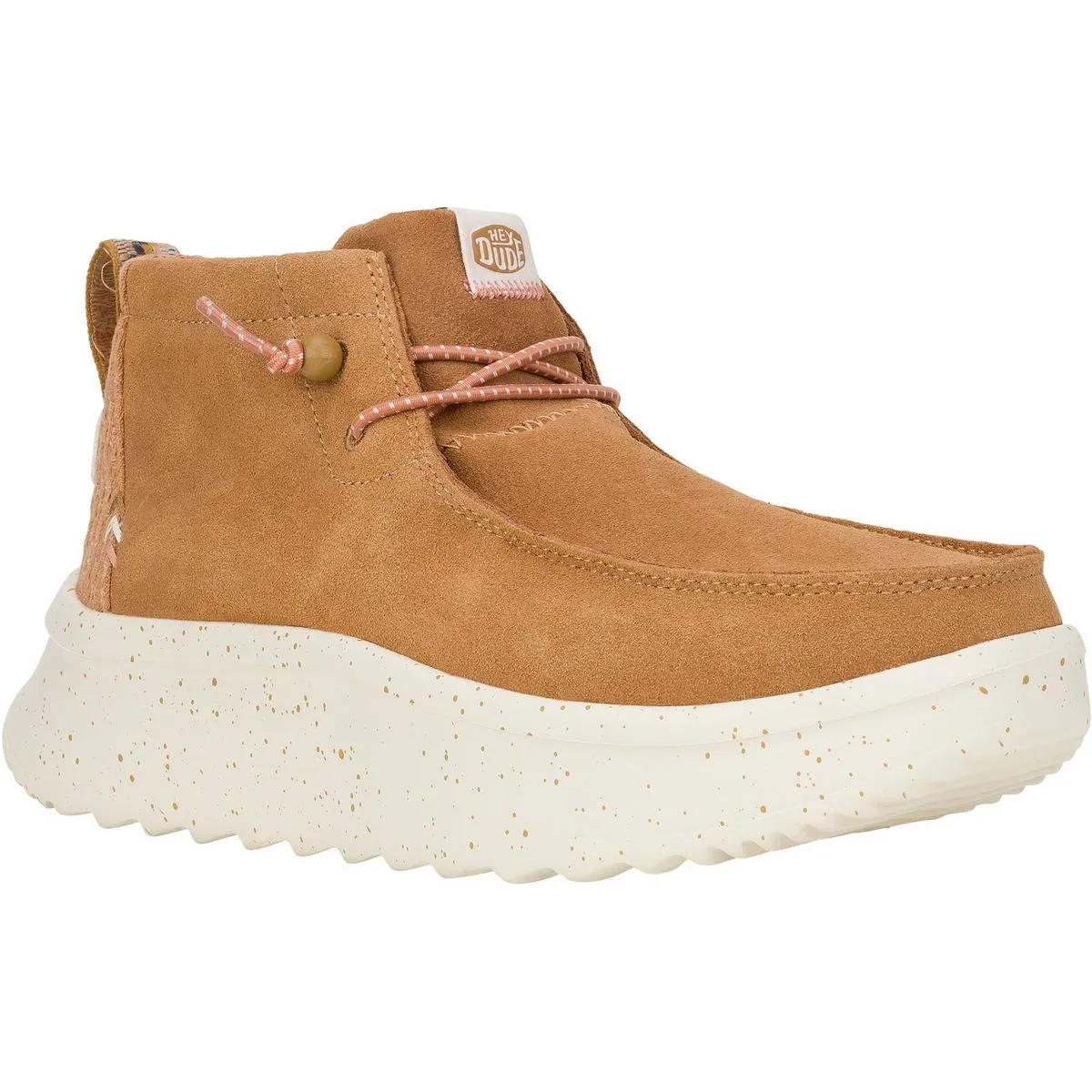 HEYDUDE Wendy Peak Hi Suede Ankle Boots Chestnut