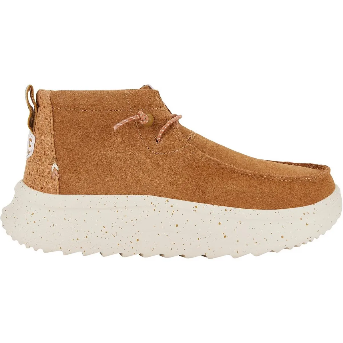 HEYDUDE Wendy Peak Hi Suede Ankle Boots Chestnut