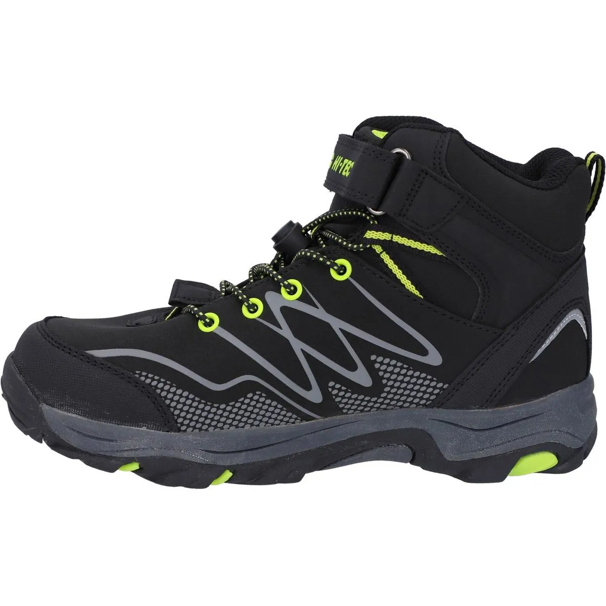 Hi-Tec Blackout Mid Boots Black/Lime