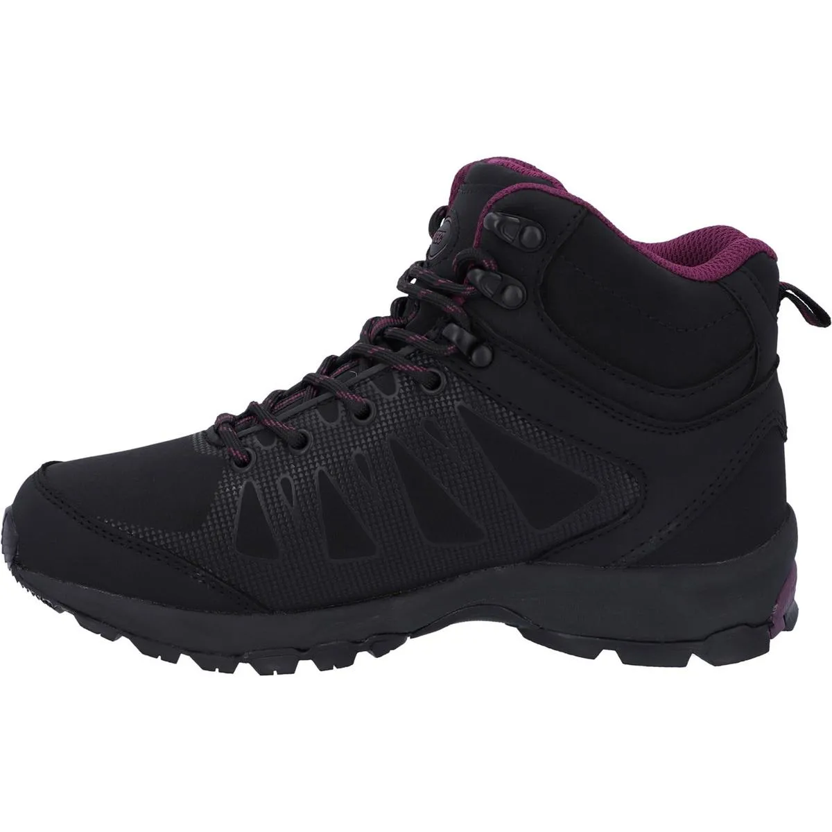 Hi-Tec Raven Mid Boots Black/Grape Wine