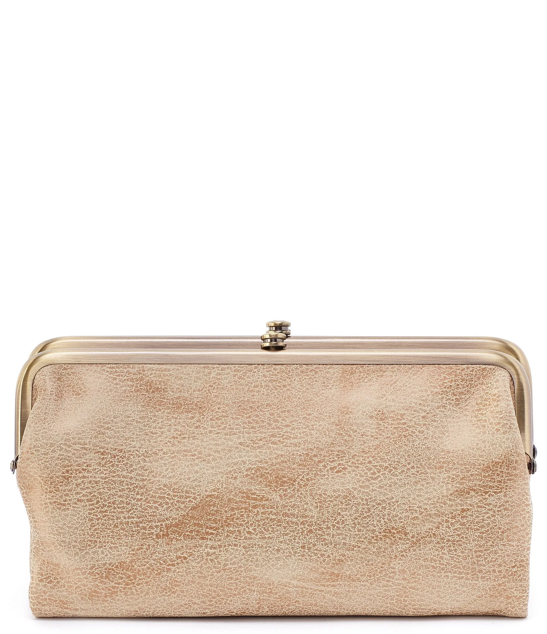 HOBO Lauren Gold Leaf Leather Clutch Wallet