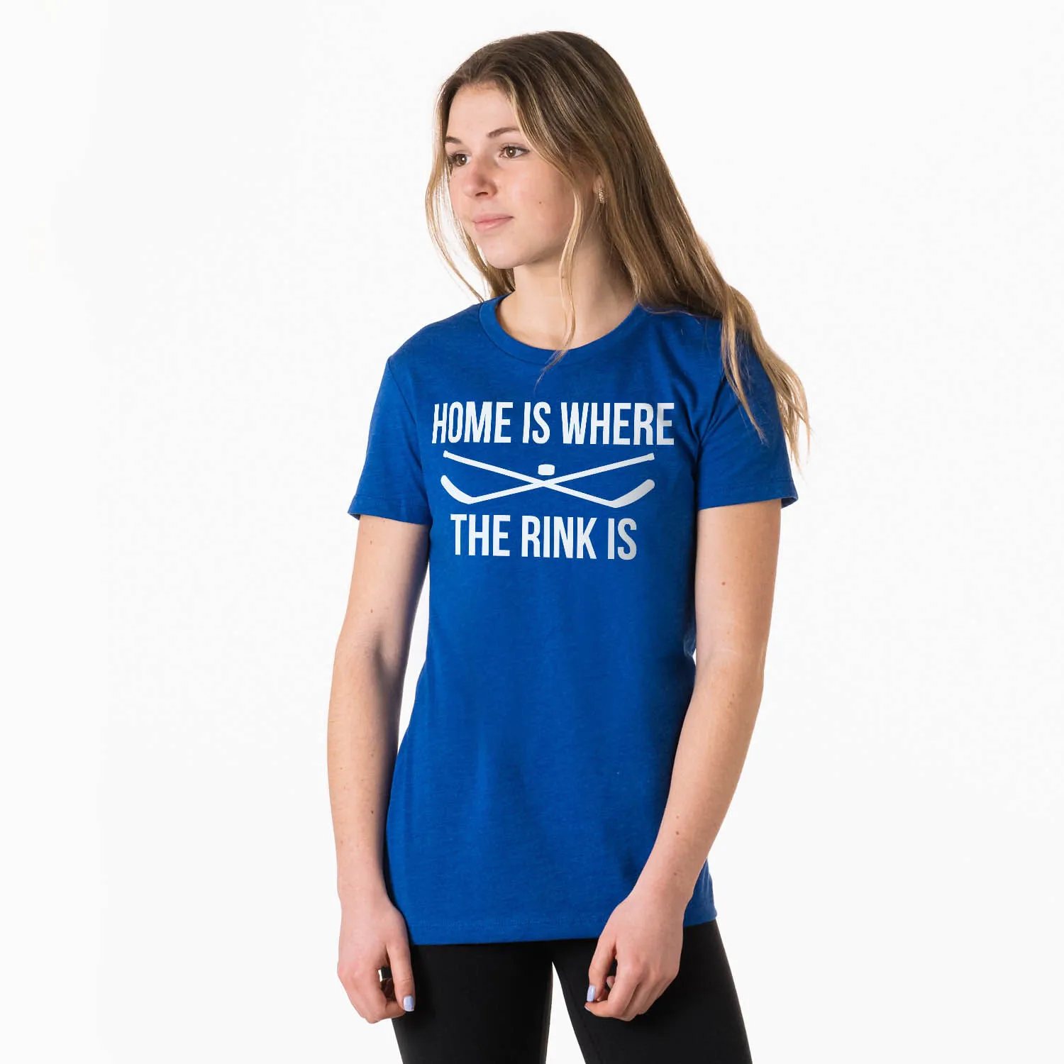 Hockey Women's Everyday Tee - Home Is Where The Rink Is 