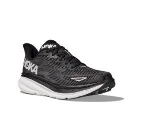 Hoka Clifton 9 WIDE Black White Women's