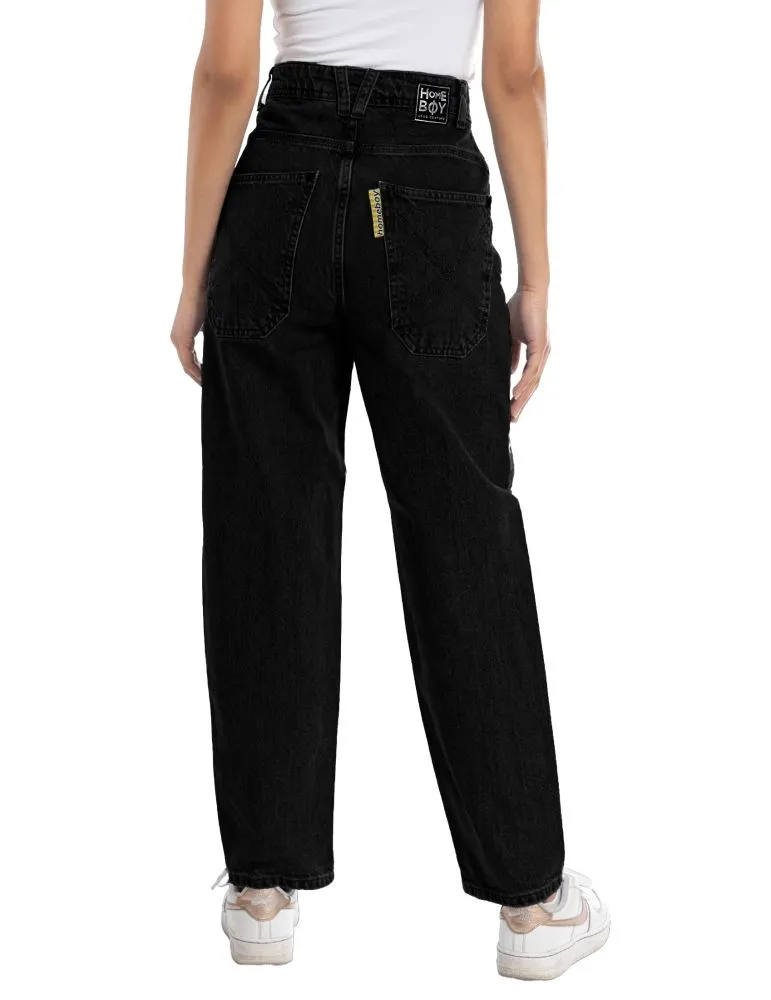Homeboy Pant X-tra Baggy Jeans Washed Black: 26x30