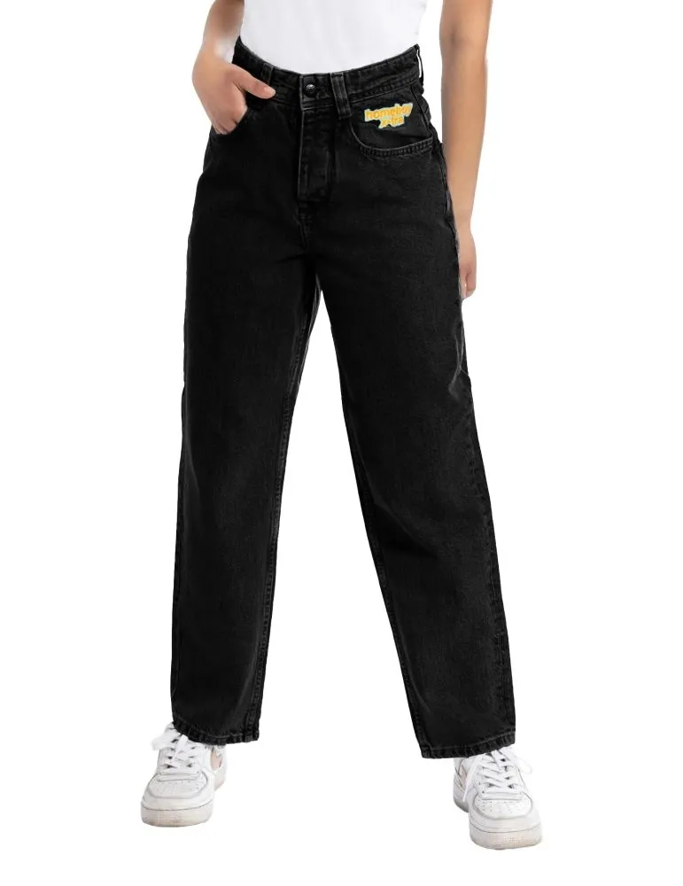 Homeboy Pant X-tra Baggy Jeans Washed Black: 26x30