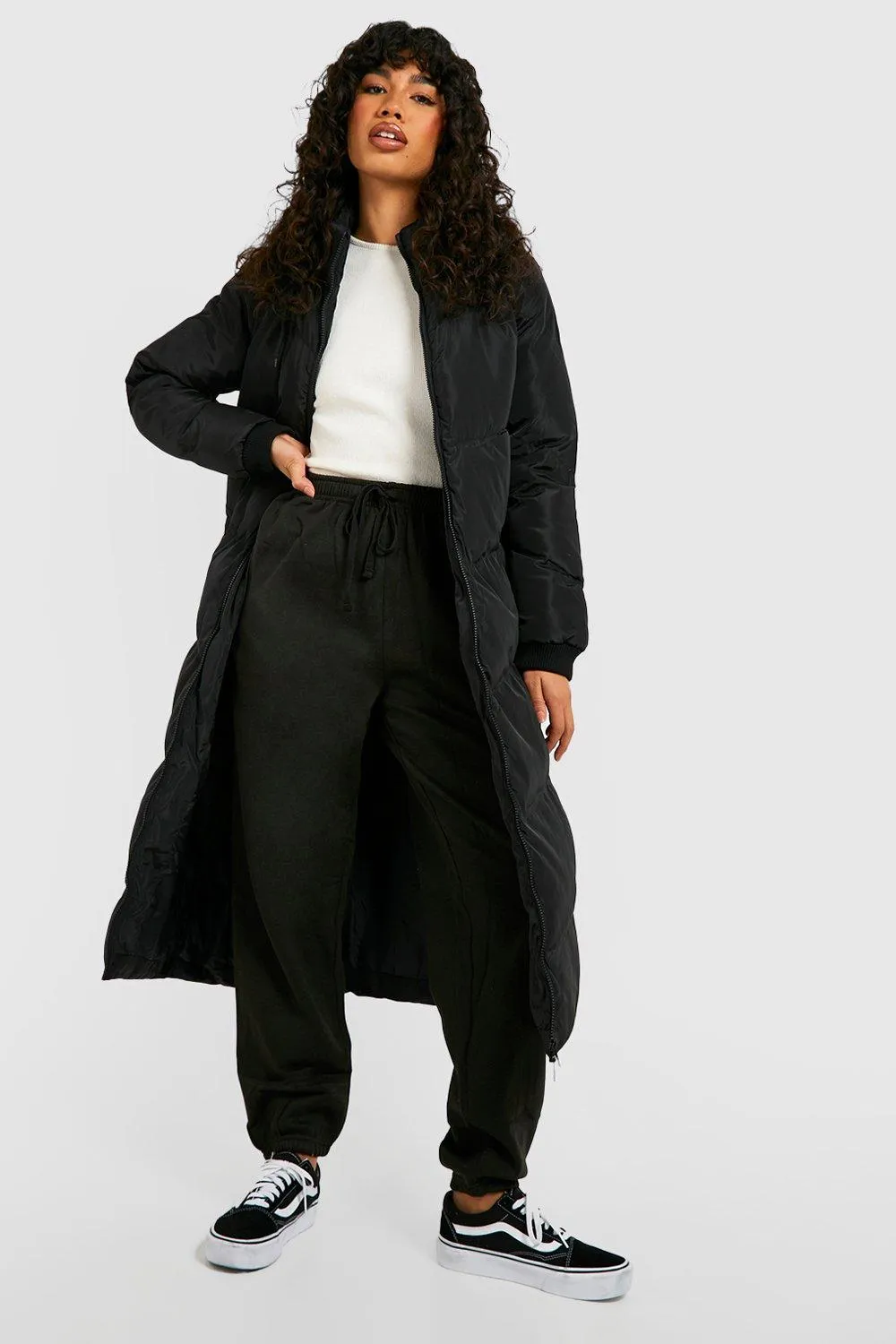 Hooded Longline Puffer Jacket