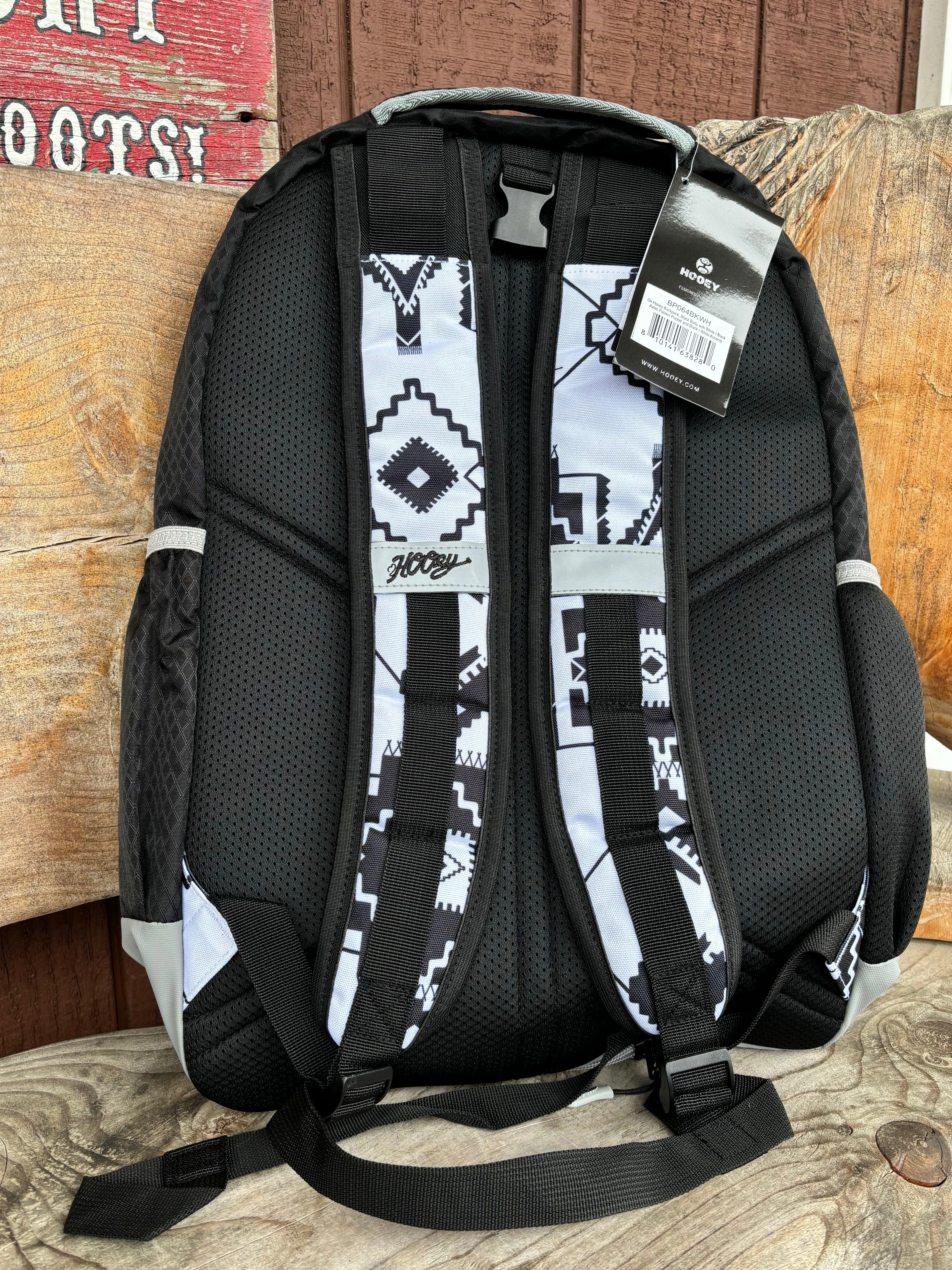 Hooey OX  Black Southwestern Aztec Print Backpack BP064BKWH