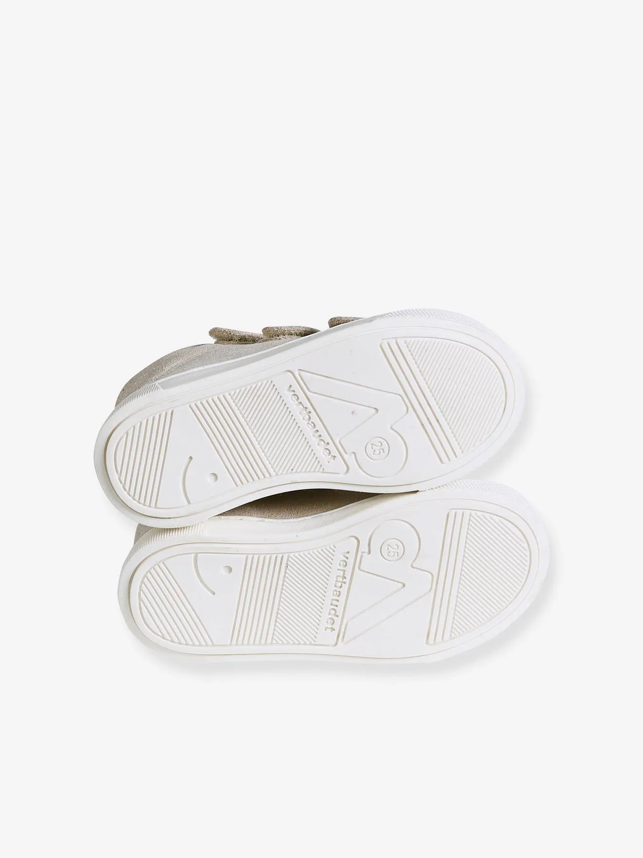 Hook-and-Loop Leather Trainers for Girls, Designed for Autonomy - golden beige