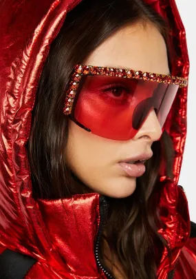 Hot Melting Point Shield Sunglasses-