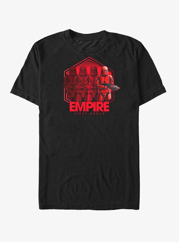 Hot Topic Star Wars Episode IX Rise of Skywalker Red Trooper Troop Four T-Shirt
