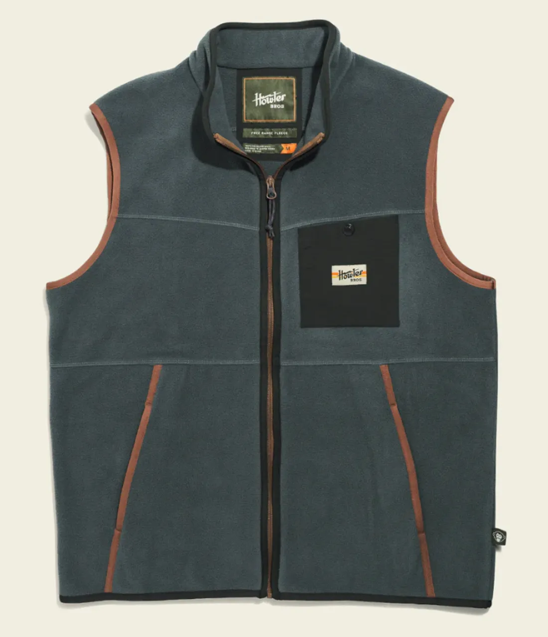 Howler Brothers Free Range Fleece Vest: Fog