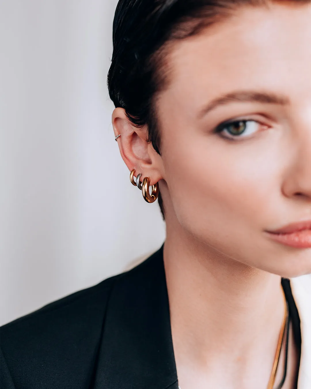 Hugues Gold Hoop Earrings