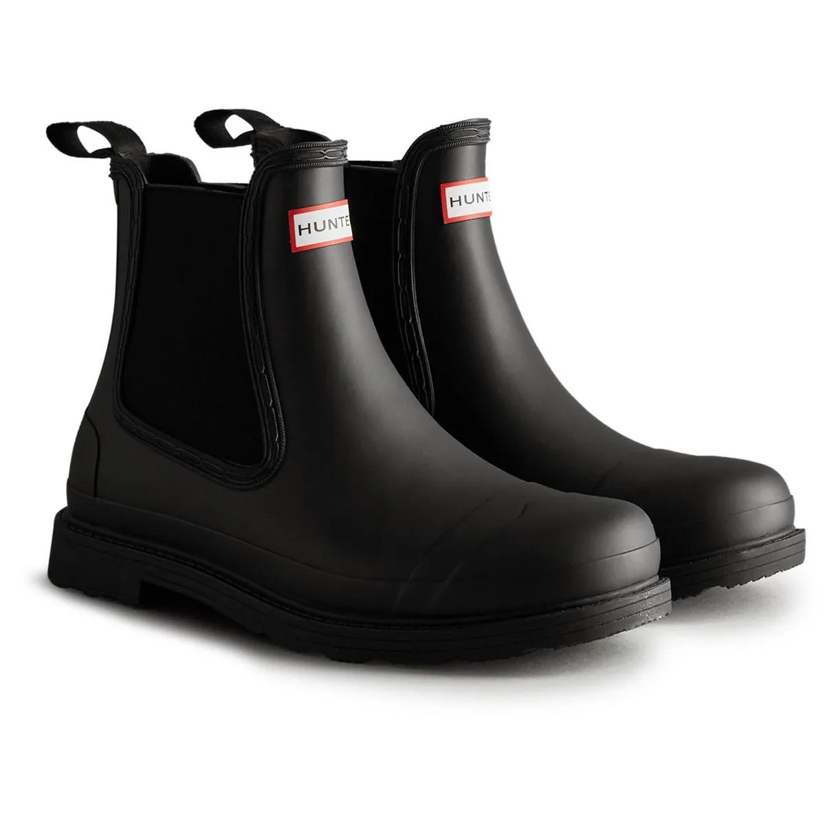 Hunter Commando Chelsea Boots Black