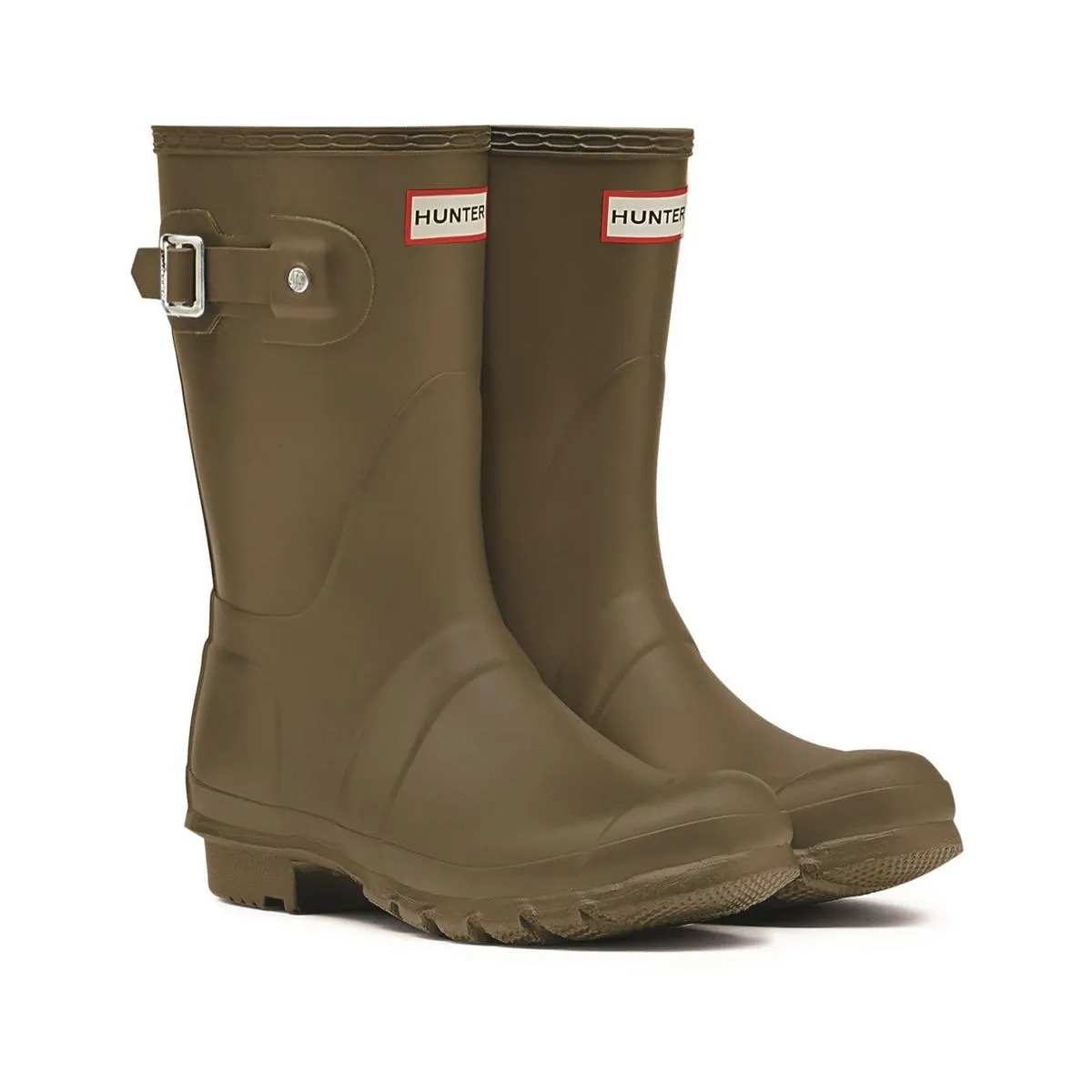 Hunter Original Short Wellington Boots Olive Leaf