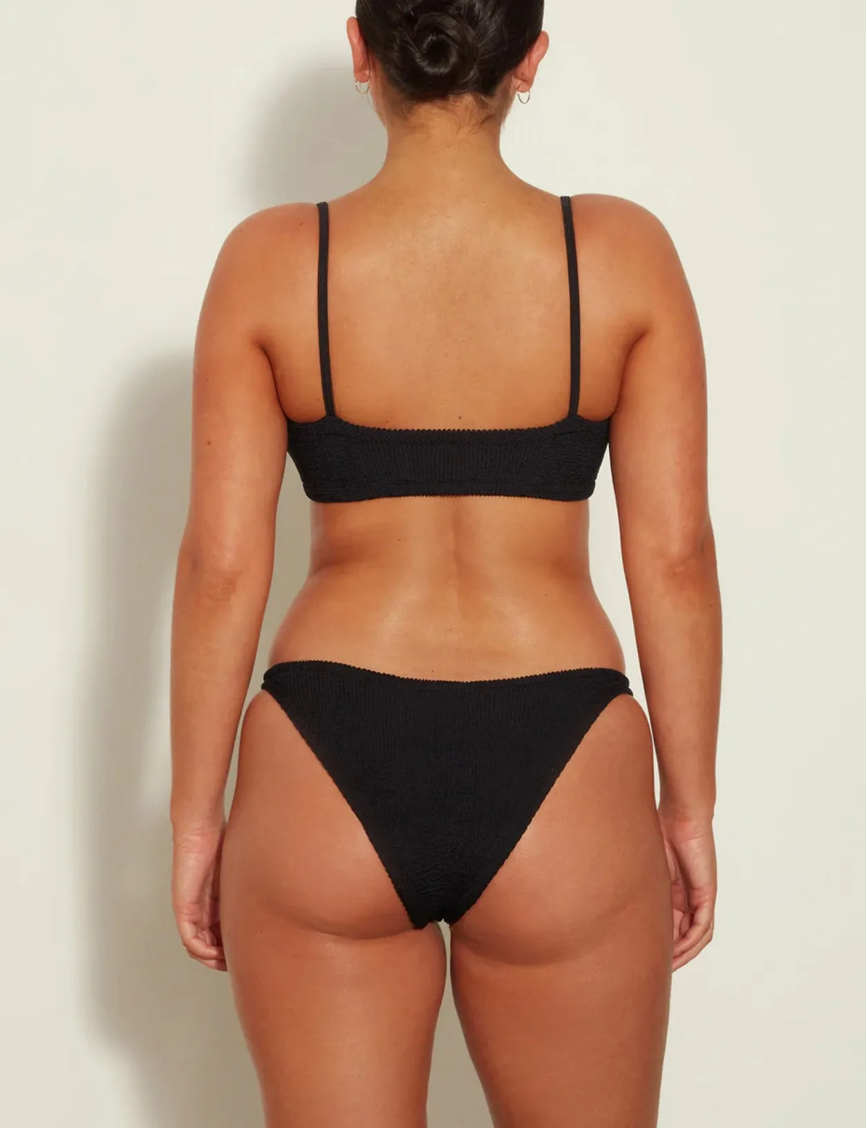 HUNZA G - Gigi Bikini Crinkle - Black