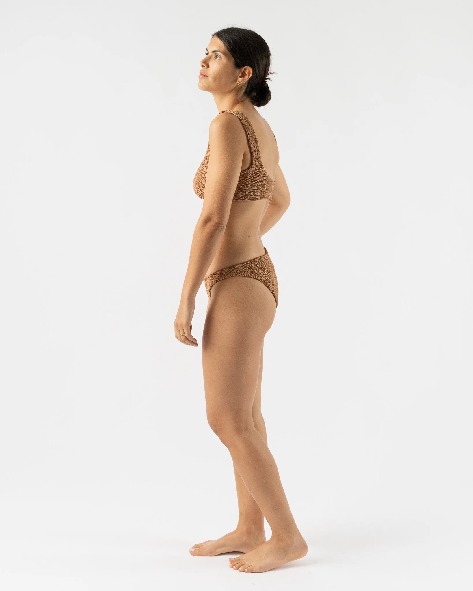 Hunza Xandra Bikini in Metallic Cocoa