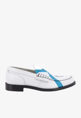 Iconic Print Leather Loafers