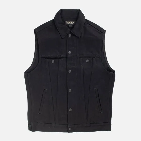 Ignition Works 20oz Denim Tracker Vest - Black