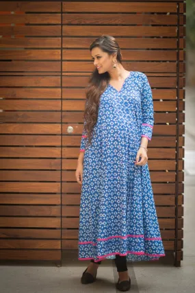 Indigo Flair Maternity Kurta