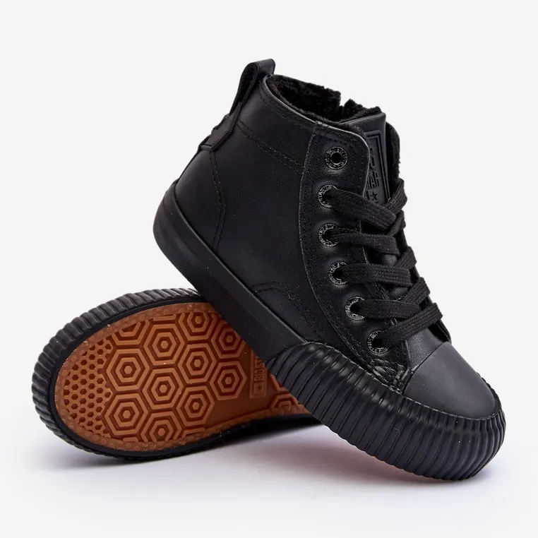 Insulated children's sneakers with zipper Big Star MM374014 Black